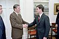 Ronald Reagan Greets John Roberts