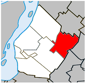 Location within the urban agglomeration of Longueuil