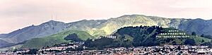 San Bruno Mountain and Sign Hill from South San Francisco
