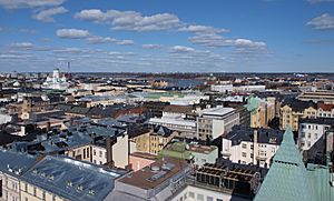 Skyline of Helsinki as seen from the Erottaja fire station