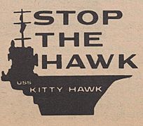 Stop the Hawk antiwar sticker