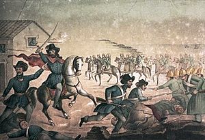 The Battle of Sant'Antonio, Uruguay in which Garibaldi participated, in 1846