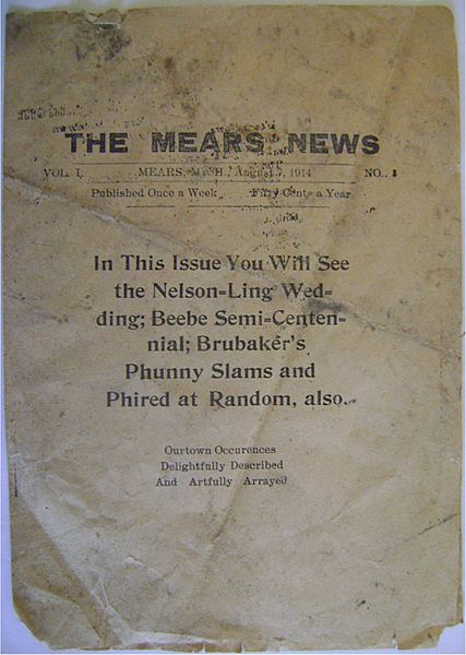 The Mears News August 7th 1914