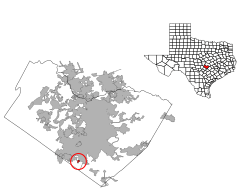 Location of San Leanna, Texas