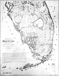 US War Department Everglades Map 1856