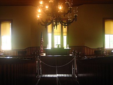 Upper floor courtroom at Historic Washington State Park IMG 1502