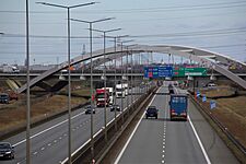Węzeł A2 S5 S11 z wiaduktu w Gołuskach 1 2023