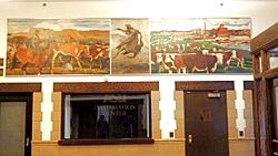WPA mural, Crossing the Desert by Laverne Black