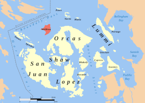 Location within the San Juan Islands