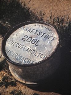 Wehrmacht fuel barrel in Tunesia