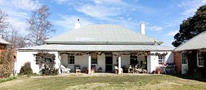 1904 - The Grange and Macquarie Plains Cemetery - North facade of Grange farmhouse facing courtyard with cottage on left (east) and kitchen wing on right (west). (5060570b3).jpg
