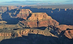 Aerial Kwagunt Butte, Nankoweap Mesa