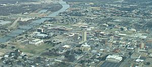 Aerial view of Downtown Waco 2009 Looking East