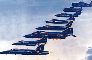 Aircraft flown by the US Navy Blue Angels 1946 to 1996