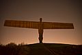 Angel of the North at night, long exposure