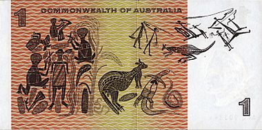 Australian $1 - original series - reverse