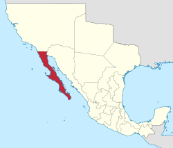 Location of Baja California