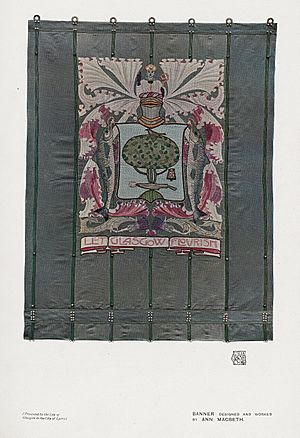 Banner designed and worked by Ann Macbeth The Studio Magazine vol 50 (1910)