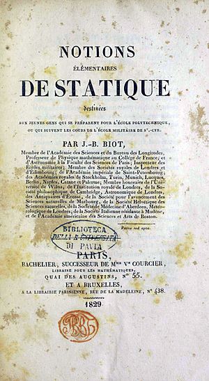 Biot, Jean Baptiste – Notions élémentaires de statique, 1829 – BEIC 12147982
