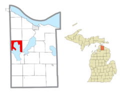 Location within Cheboygan County