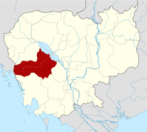 Map of Cambodia highlighting Pursat