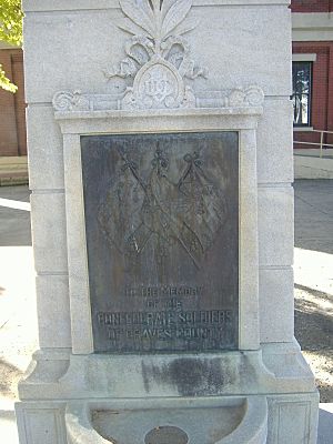 Confederate Memorial in Mayfield plaque