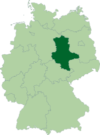 Position of Saxony-Anhalt within Germany