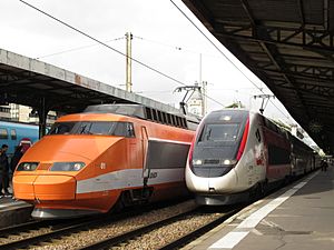 Deux TGV à Paris-Lyon
