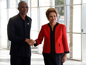 Dilma Rousseff and David Granger at 48th Mercosur Summit