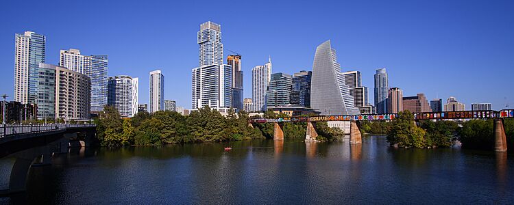Downtown Austin, Texas from the Colorado River, October 2022