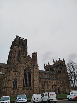 Durham Cathedral from Palace Green 17Feb