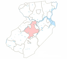 Location of East Brunswick Township in Middlesex County.
