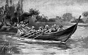 Edgar, King of the English, rowed on the River Dee