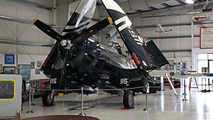FG-1D Corsair at Olympic Flight Museum left view