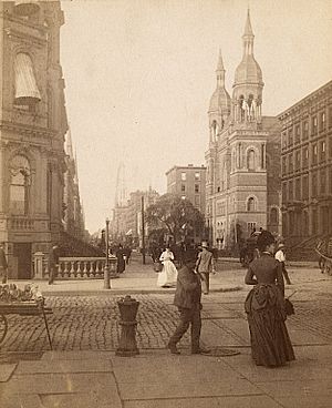 Fifth Avenue at 42nd Street by Robert L. Bracklow