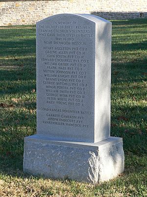 Fort Scott National Cemetery, 1st Kansas Colored Volunteers monument 1