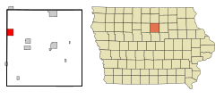 Location of Alexander, Iowa
