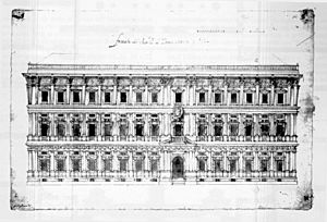 Galeazzo Alessi, Progetto originario per la facciata di Palazzo Marino a Milano