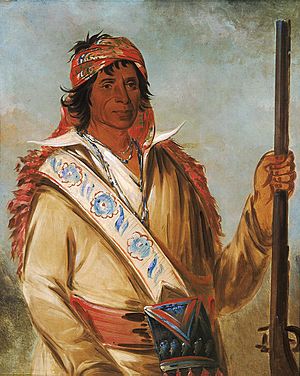 George Catlin - Steeh-tcha-kó-me-co, Great King (called Ben Perryman), a Chief - 1985.66.288 - Smithsonian American Art Museum.jpg