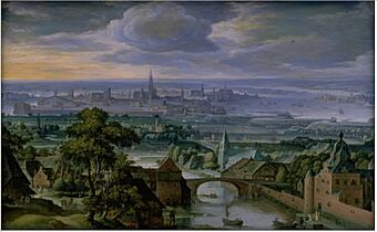 Hans Bol - Landscape with a View of Antwerp