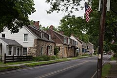 Historic homes along Main street, Hurley, New York