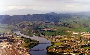 Huntly and Waikato River in 1991