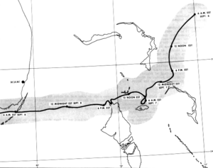 Hurricane Betsy 1965 Bahamas and Florida Track