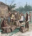 Indians at a Hudson Bay Company trading post