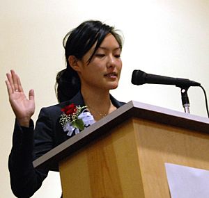 Jane Kim swearing in, SF Board of Education, January 2007