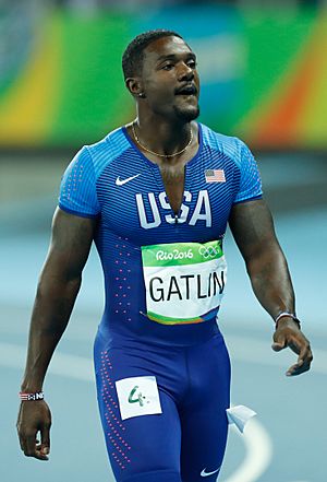 Justin Gatlin Rio 100m final 2016b-cr.jpg