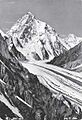 K2 from Godwin-Austen glacier, Vittorio Sella, 1909 (cropped)
