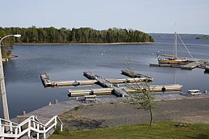 Kidston Island, Baddeck, viewed from Royal Canadian Legion Branch 53