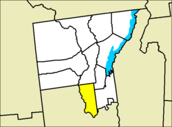 Location of Lake Luzerne in Warren County