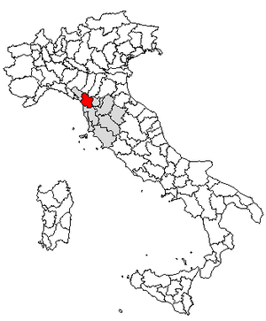Location of Province of Lucca